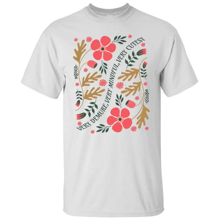 Very Demure Boho Flowers Tall T-Shirt