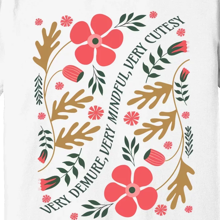 Very Demure Boho Flowers Premium T-Shirt