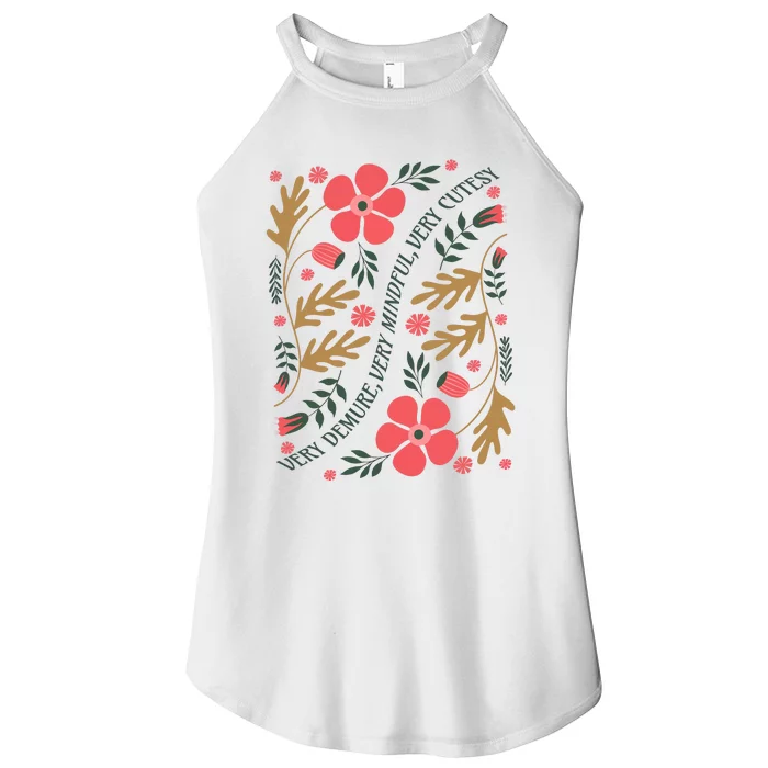 Very Demure Boho Flowers Women’s Perfect Tri Rocker Tank