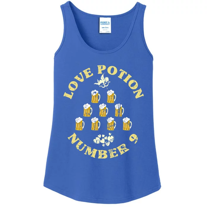 Valentines Day Beer Potions For Love Cupid Valentine's Humor Funny Gift Ladies Essential Tank