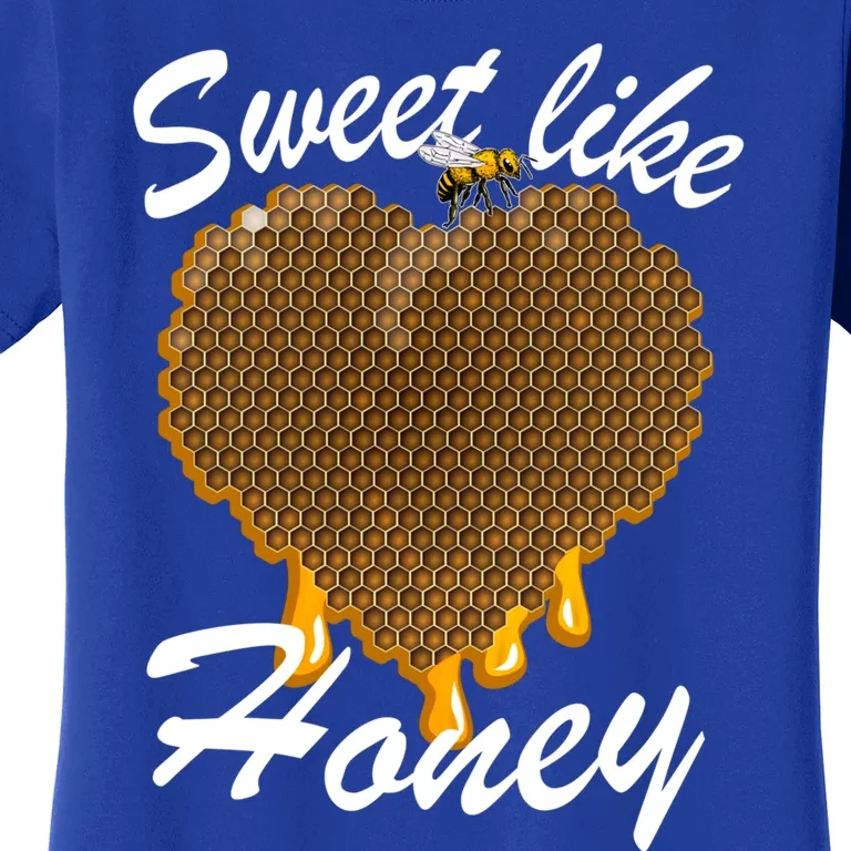 Valentines Day Beekeeper Funny Gift Honeycomb Heart Gift Women's T-Shirt