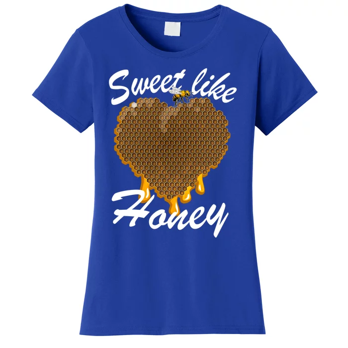 Valentines Day Beekeeper Funny Gift Honeycomb Heart Gift Women's T-Shirt