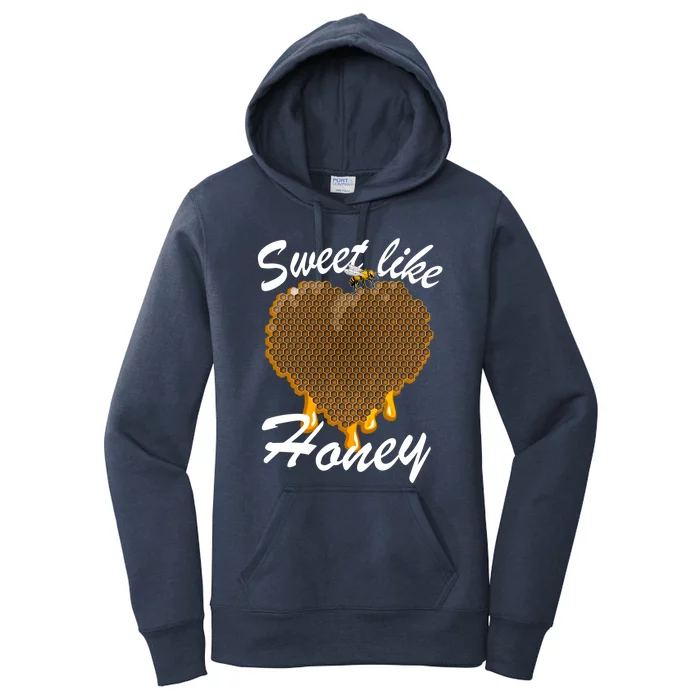 Valentines Day Beekeeper Funny Gift Honeycomb Heart Gift Women's Pullover Hoodie