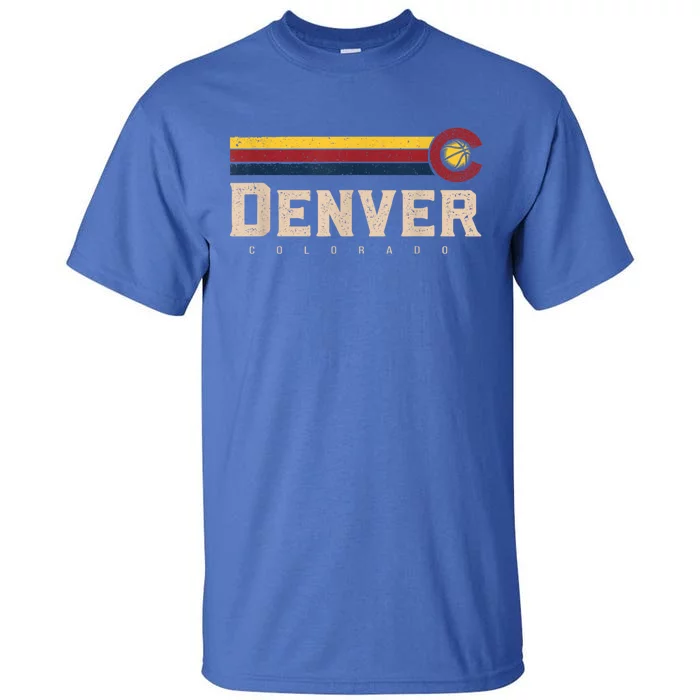 Vintage Denver Basketball CO Tee Retro Bball Denver Tall T-Shirt