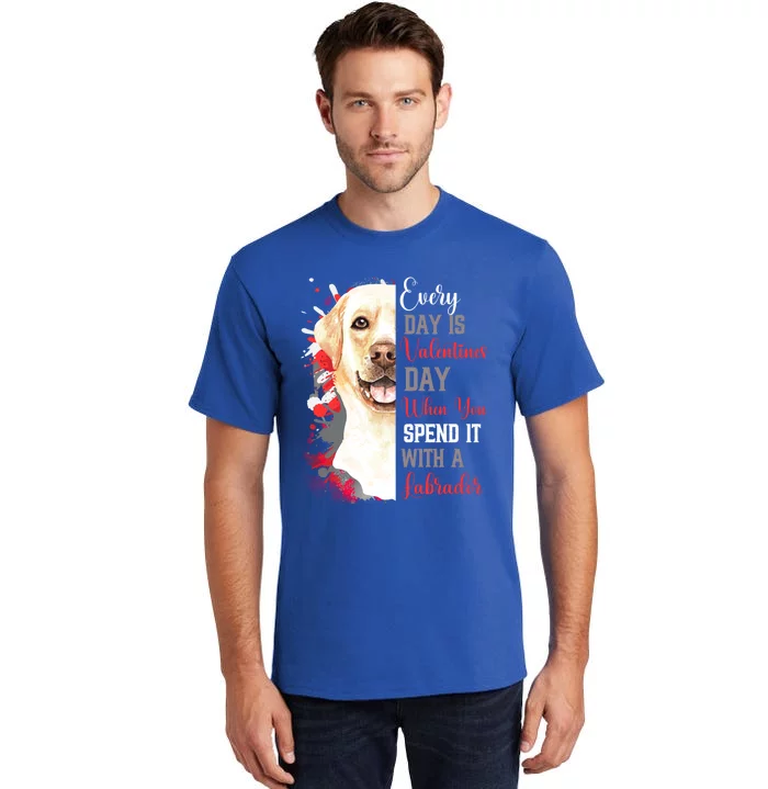 Valentines Day Blonde Labrador Mom Mother Doggy Mum Mummy Meaningful Gift Tall T-Shirt