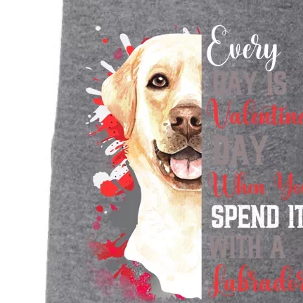 Valentines Day Blonde Labrador Mom Mother Doggy Mum Mummy Meaningful Gift Doggie 3-End Fleece Hoodie