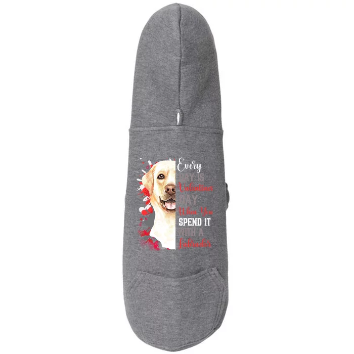 Valentines Day Blonde Labrador Mom Mother Doggy Mum Mummy Meaningful Gift Doggie 3-End Fleece Hoodie