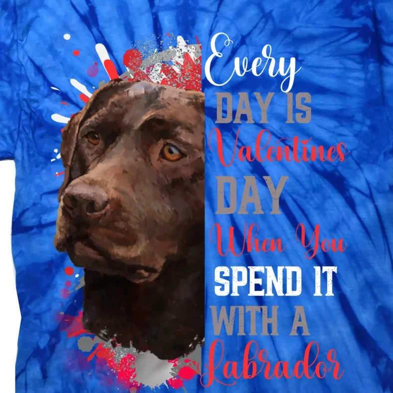 Valentines Day Brown Labrador Mom Mother Lab Mum Mummy Gift Tie-Dye T-Shirt