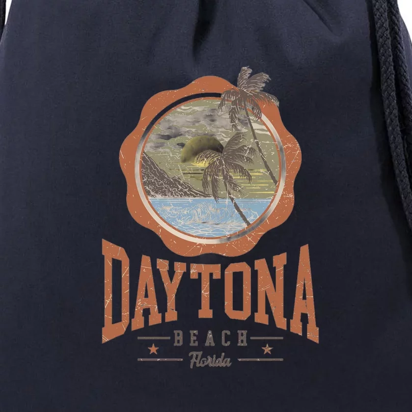 Vintage Daytona Beach Florida Drawstring Bag