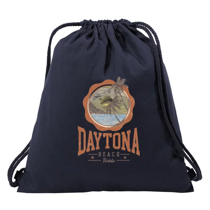 Vintage Daytona Beach Florida Drawstring Bag