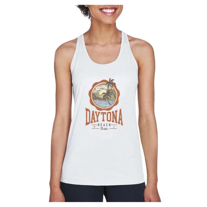 Vintage Daytona Beach Florida Women's Racerback Tank