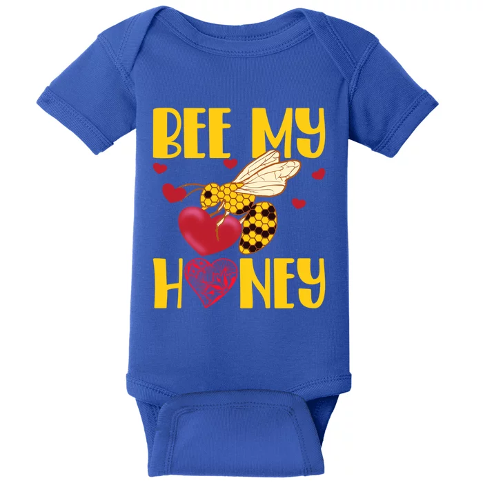 Valentine's Day Bee My Honey Cute Pun Gift Baby Bodysuit