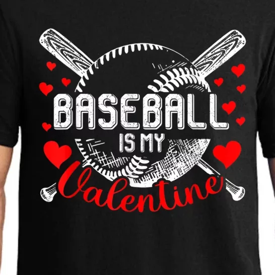 Valentines Day Baseball Is My Valentine Teenager Gift Pajama Set