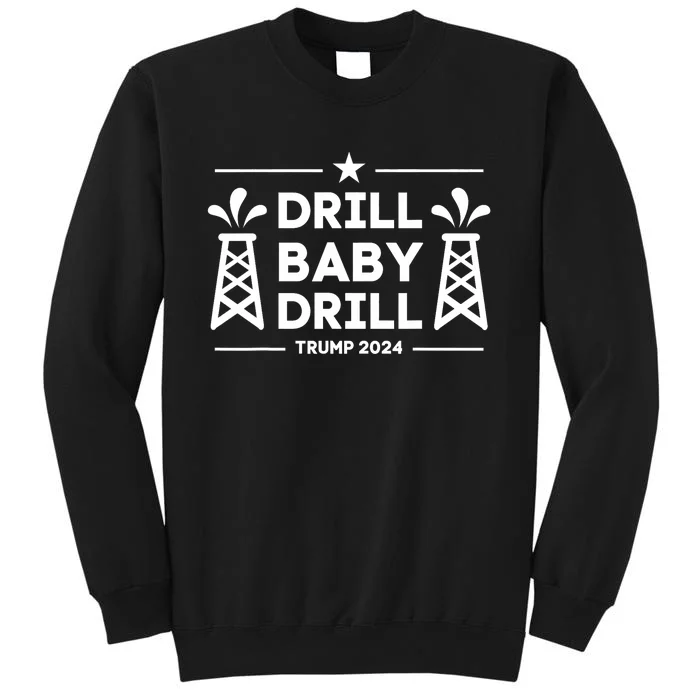 Vintage Drill Baby Drill Trump 2024 4th Of July Political Sweatshirt