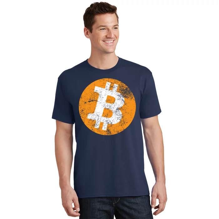 Vintage Distressed Bitcoin Logo T-Shirt