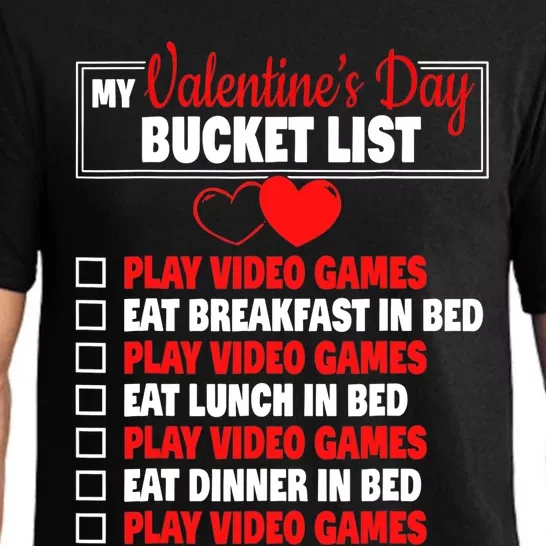 Valentines Day Bucket List Funny Video Games Gamer Boy Pajama Set