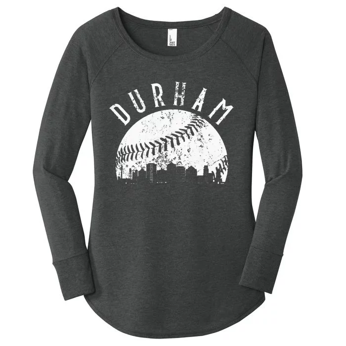 Vintage Durham Baseball Skyline Apparel Women's Perfect Tri Tunic Long Sleeve Shirt