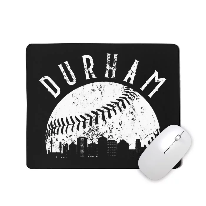 Vintage Durham Baseball Skyline Apparel Mousepad