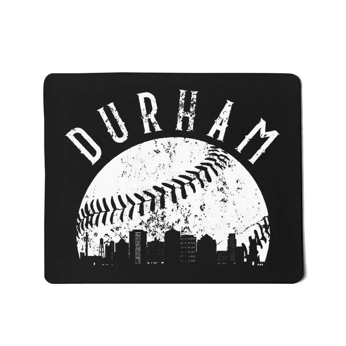 Vintage Durham Baseball Skyline Apparel Mousepad