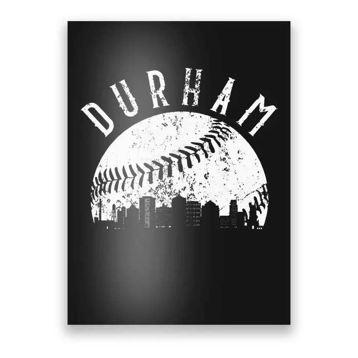 Vintage Durham Baseball Skyline Apparel Poster