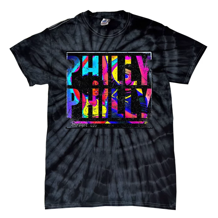 Vintage Distressed Black AfricanAmerican Philly Club Dance Tie-Dye T-Shirt