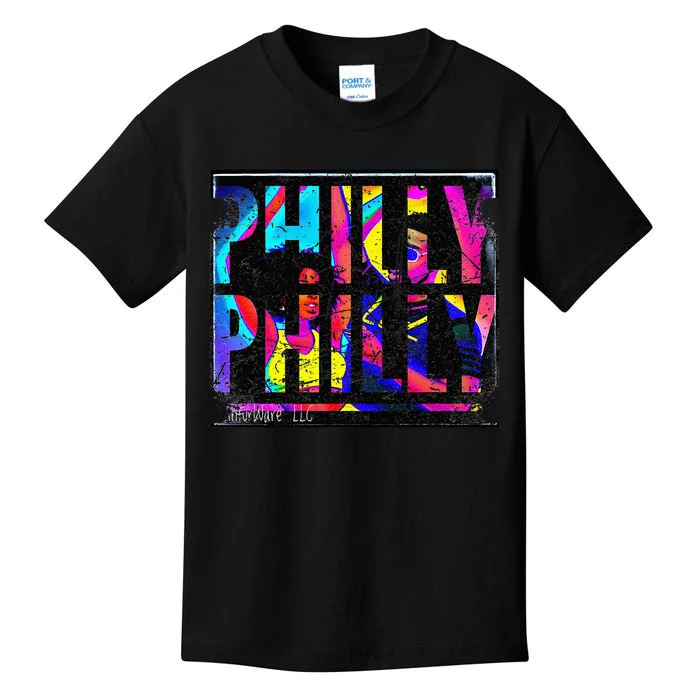 Vintage Distressed Black AfricanAmerican Philly Club Dance Kids T-Shirt