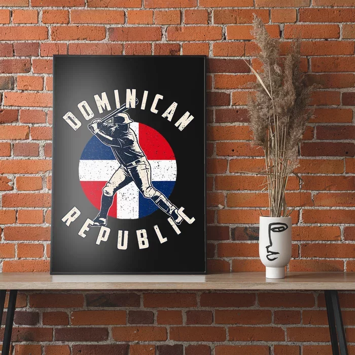 Vintage Dominican Baseball Batter Dominican Poster