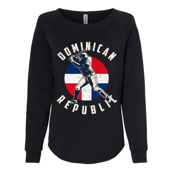 Vintage Dominican Baseball Batter Dominican Womens California Wash Sweatshirt