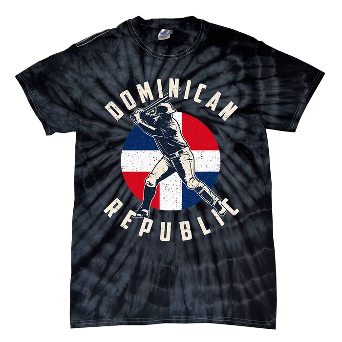 Vintage Dominican Baseball Batter Dominican Tie-Dye T-Shirt