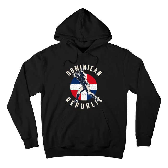 Vintage Dominican Baseball Batter Dominican Tall Hoodie