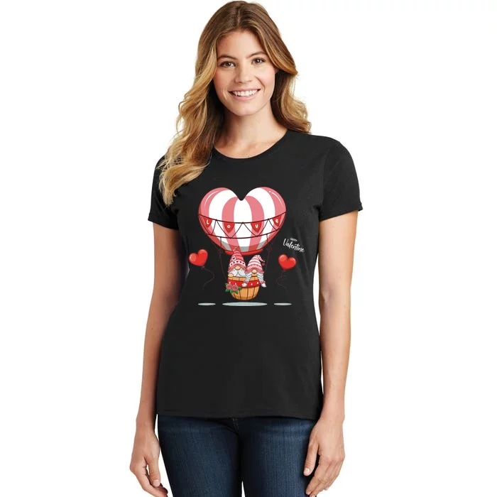 Valentines Day Balloon With Gnome Baby Boy Valentines Day Women's T-Shirt