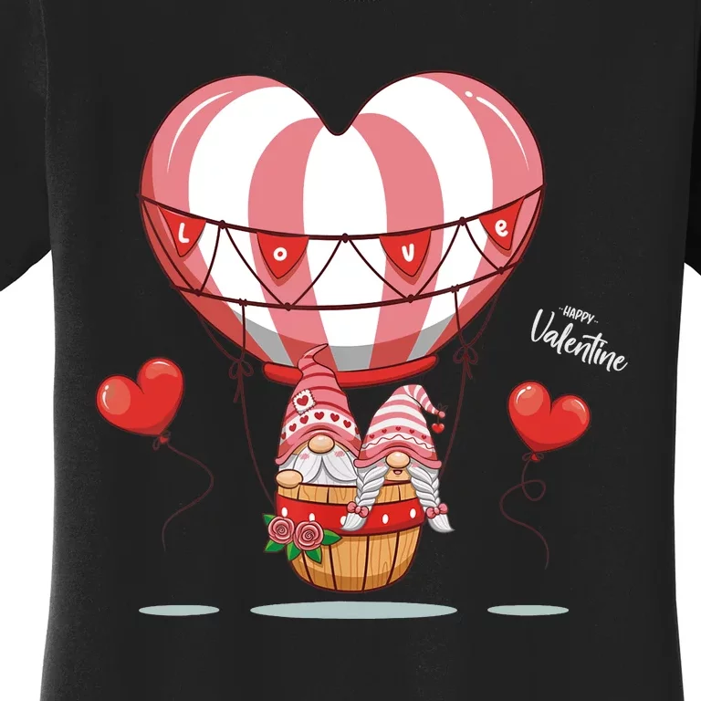 Valentines Day Balloon With Gnome Baby Boy Valentines Day Women's T-Shirt