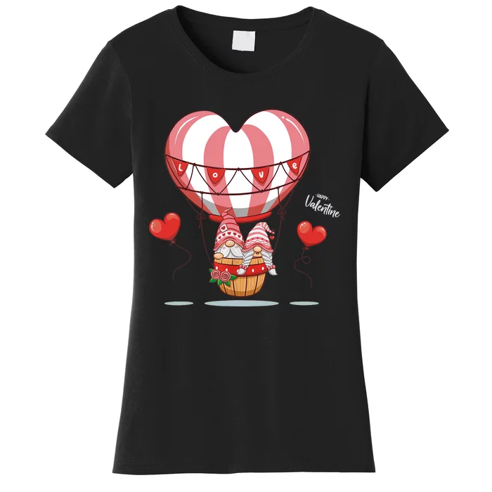 Valentines Day Balloon With Gnome Baby Boy Valentines Day Women's T-Shirt