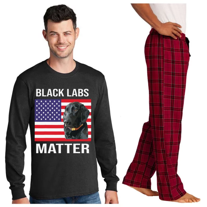 Veterans Day Black Labs Lives Matter Parody Labrador Dog Long Sleeve Pajama Set