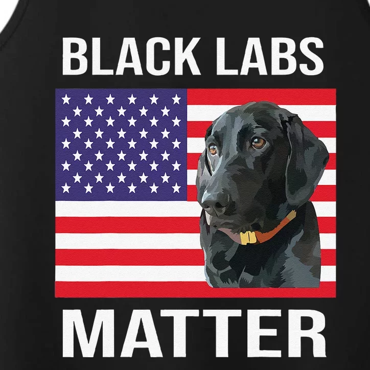 Veterans Day Black Labs Lives Matter Parody Labrador Dog Performance Tank