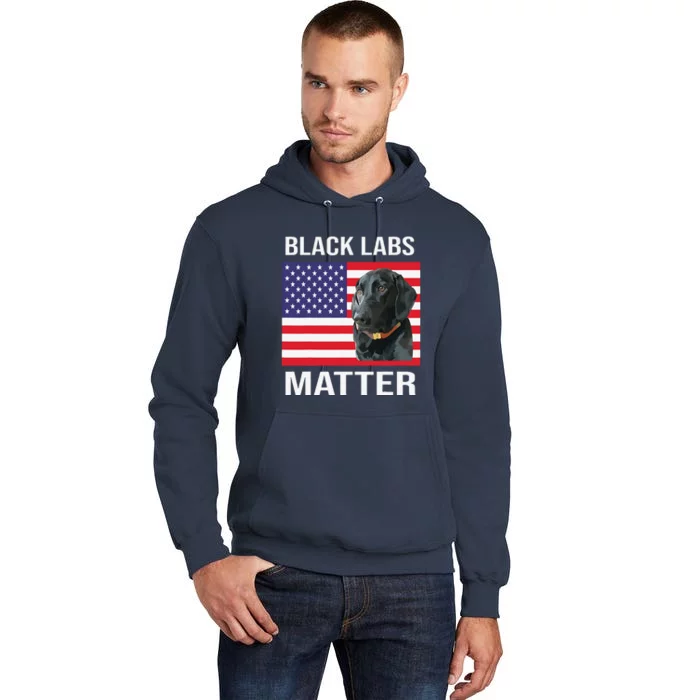 Veterans Day Black Labs Lives Matter Parody Labrador Dog Tall Hoodie