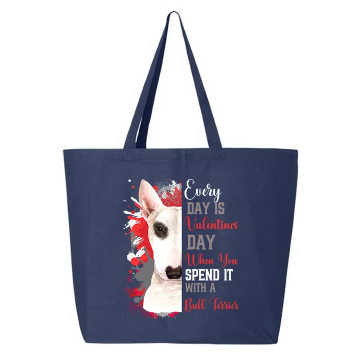 Valentines Day Bull Terrier Mom Mother White Bull Puppy Gift 25L Jumbo Tote