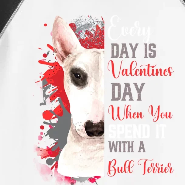 Valentines Day Bull Terrier Mom Mother White Bull Puppy Gift Toddler Fine Jersey T-Shirt