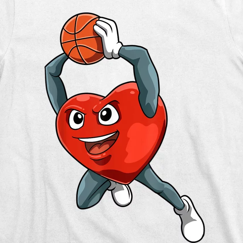 ValentineS Day Basketball Heart Basketball Valentines T-Shirt