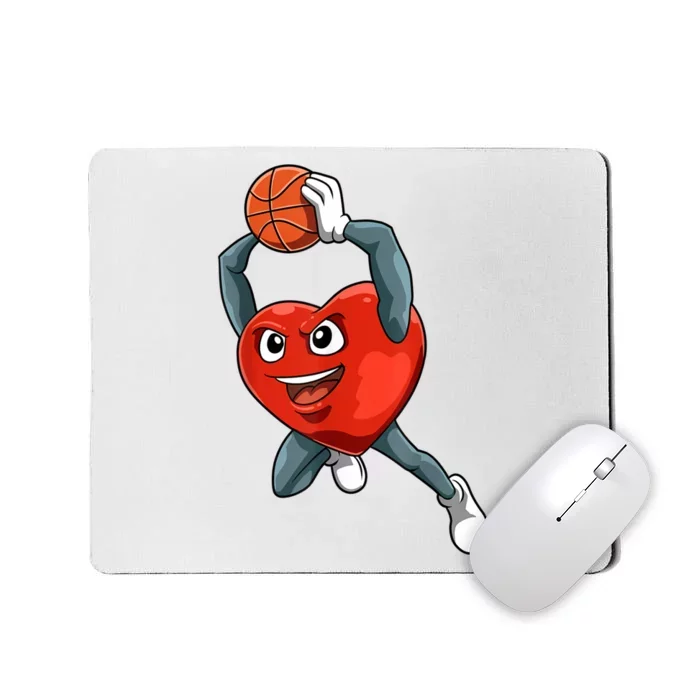 ValentineS Day Basketball Heart Basketball Valentines Mousepad