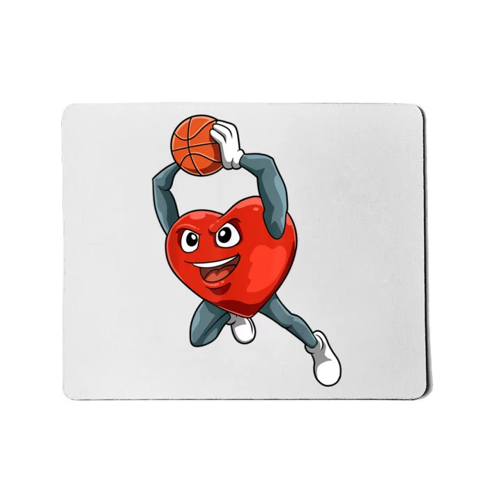 ValentineS Day Basketball Heart Basketball Valentines Mousepad