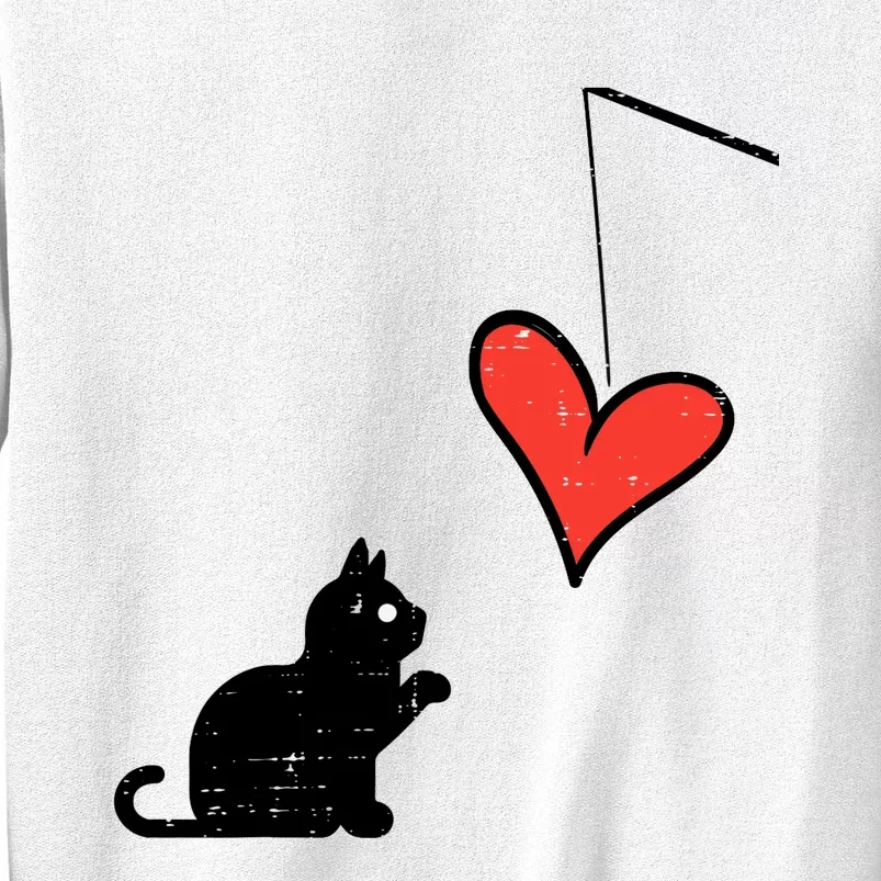 Valentines Day Black Cat Heart Toy Wo Girl Toddlers Sweatshirt