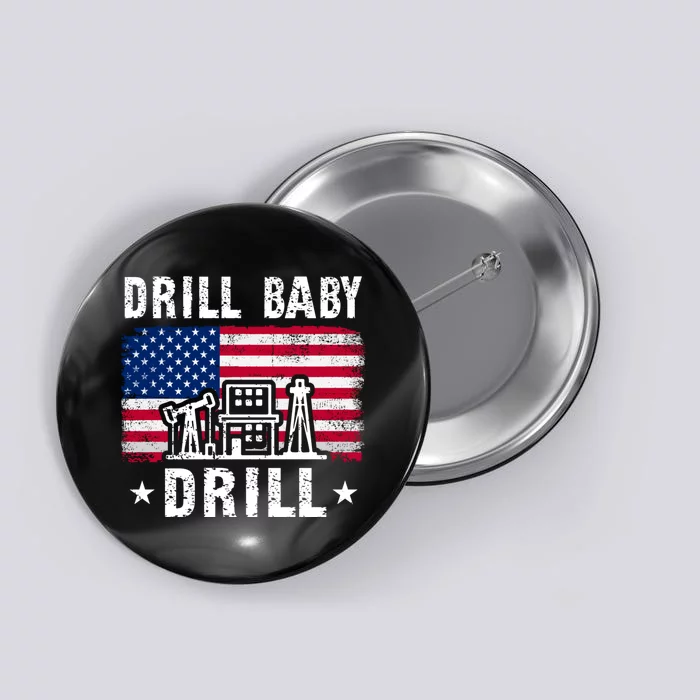 Vintage Drill Baby Drill Trump 2024 4th Of July Political Button