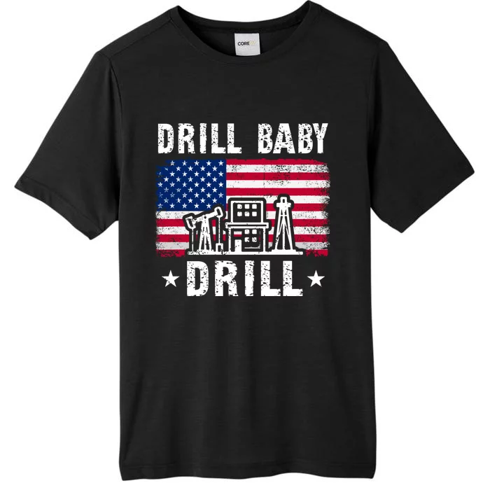 Vintage Drill Baby Drill Trump 2024 4th Of July Political ChromaSoft Performance T-Shirt