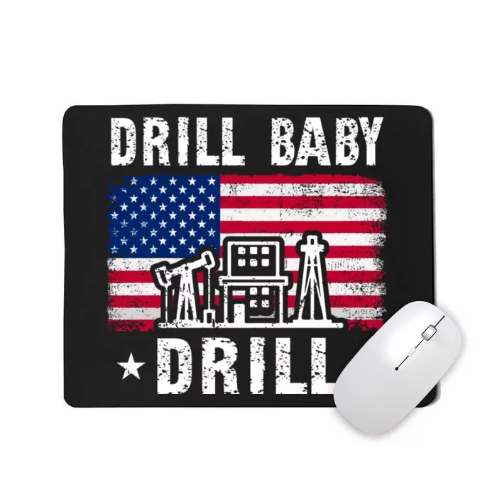 Vintage Drill Baby Drill Trump 2024 4th Of July Political Mousepad