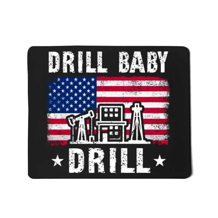 Vintage Drill Baby Drill Trump 2024 4th Of July Political Mousepad