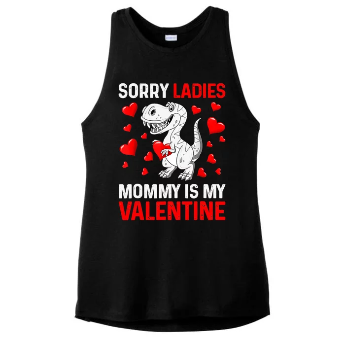 Valentines Day Boy Sorry Ladies Mommy Is My Valentine Ladies Tri-Blend Wicking Tank