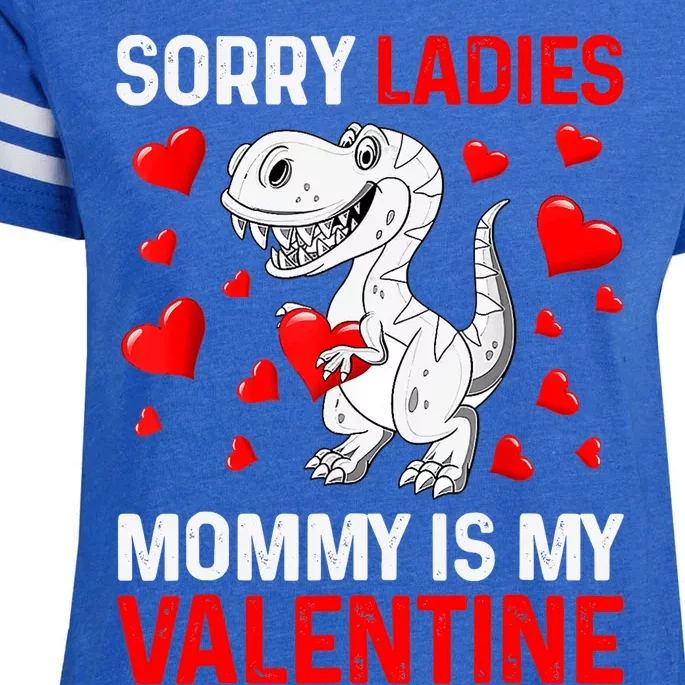 Valentines Day Boy Sorry Ladies Mommy Is My Valentine Enza Ladies Jersey Football T-Shirt