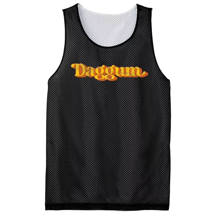 Vintage Daggum Country Funny Southern Slang Mesh Reversible Basketball Jersey Tank