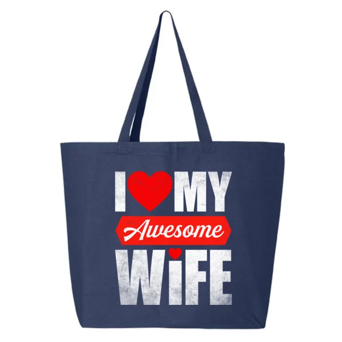 Valentines Day Couple I Love My Awesome Funny Wife Gift 25L Jumbo Tote